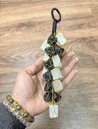 Miniatura 4 de Colgador de puerta con piedras preciosas naturales para reiki, cristales curativos con borlas, decoración de ventana, decoración de ventana,