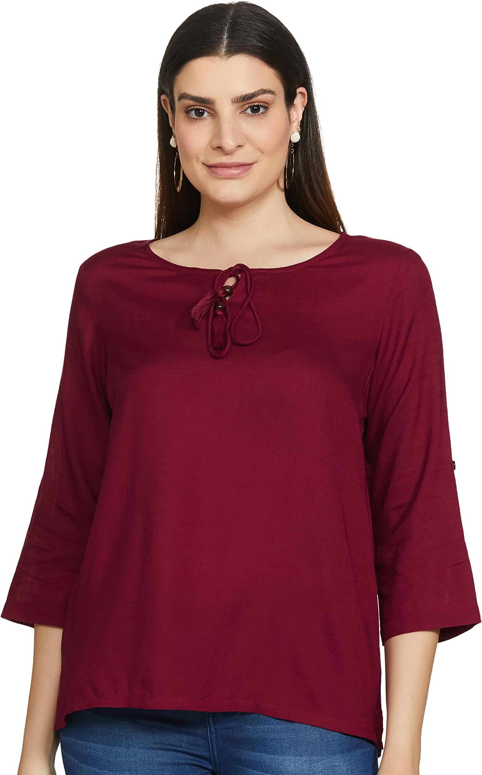 Cherokeeby Unlimited Women's Regular Dress Shirt (CDWWWTO20001R07003_Purple S)