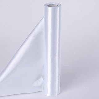 BalsaCircle 12-Inch x 10 Yards White Satin Put-up Fabric by The Bolt - Wedding Party Decorations Sewing DIY Crafts Costumes