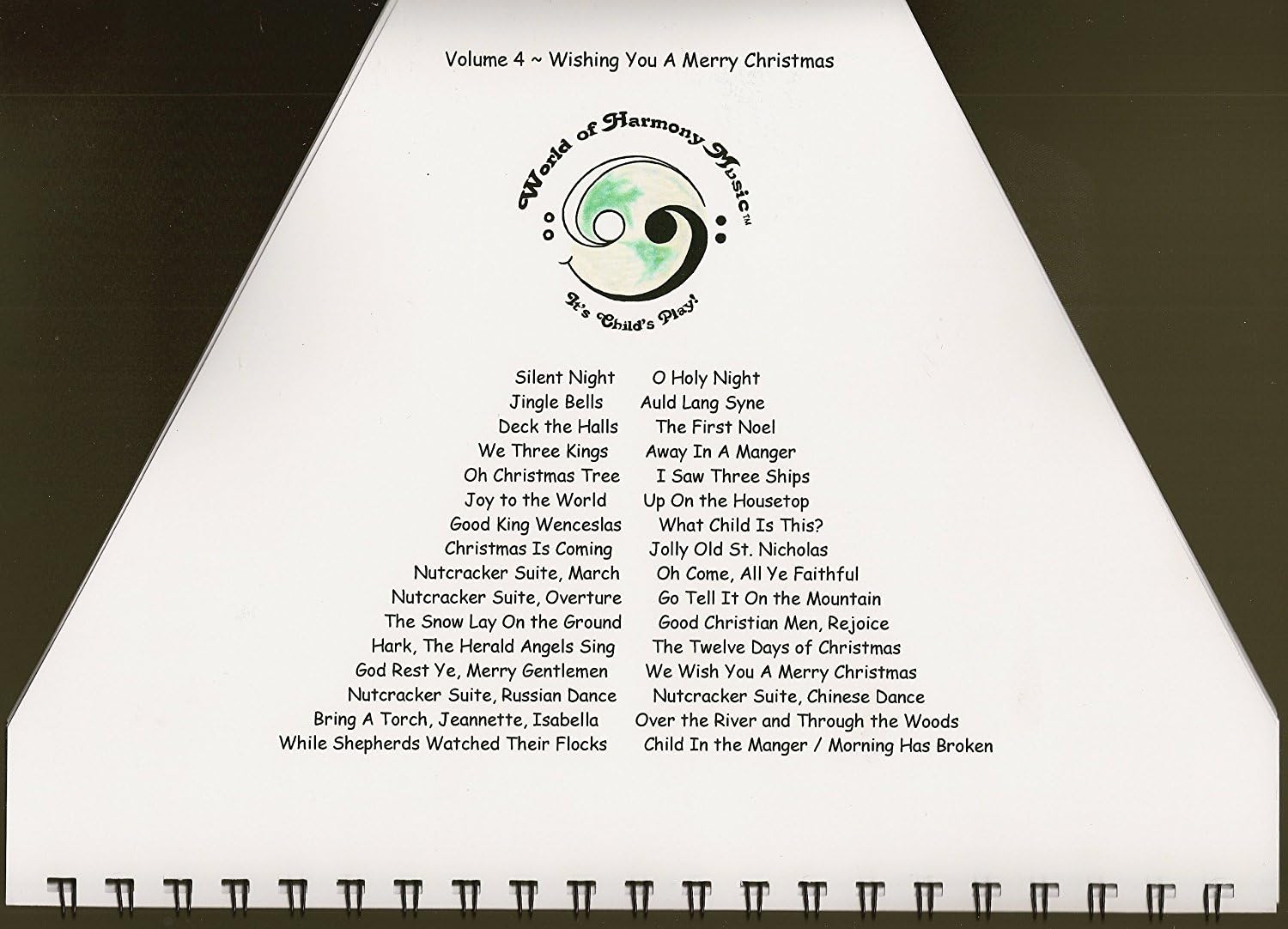 World of Harmony Music; Wishing You a Merry Christmas ~ Christmas Music Book for Zither, Yerbonitsa, Lap Harp, Plucked Psaltery, Cymbala