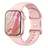 CREFORT Sport Bands Compatible with Apple Watch Band Women Men 40mm 38mm 41mm 42mm 44mm 45mm 46mm 49mm ,Soft Wristband Waterproof Replacement Strap for iWatch Bands Series 11 10 9 8 7 6 5 4 3 2 1 SE Ultra Pink Sand