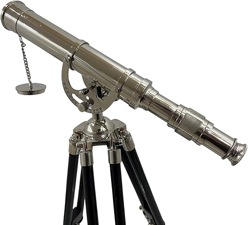 Miniatura 9 de Trípode vintage reflectante telescopio antiguo de latón holandés náutico único ocular Harbour Master Stand