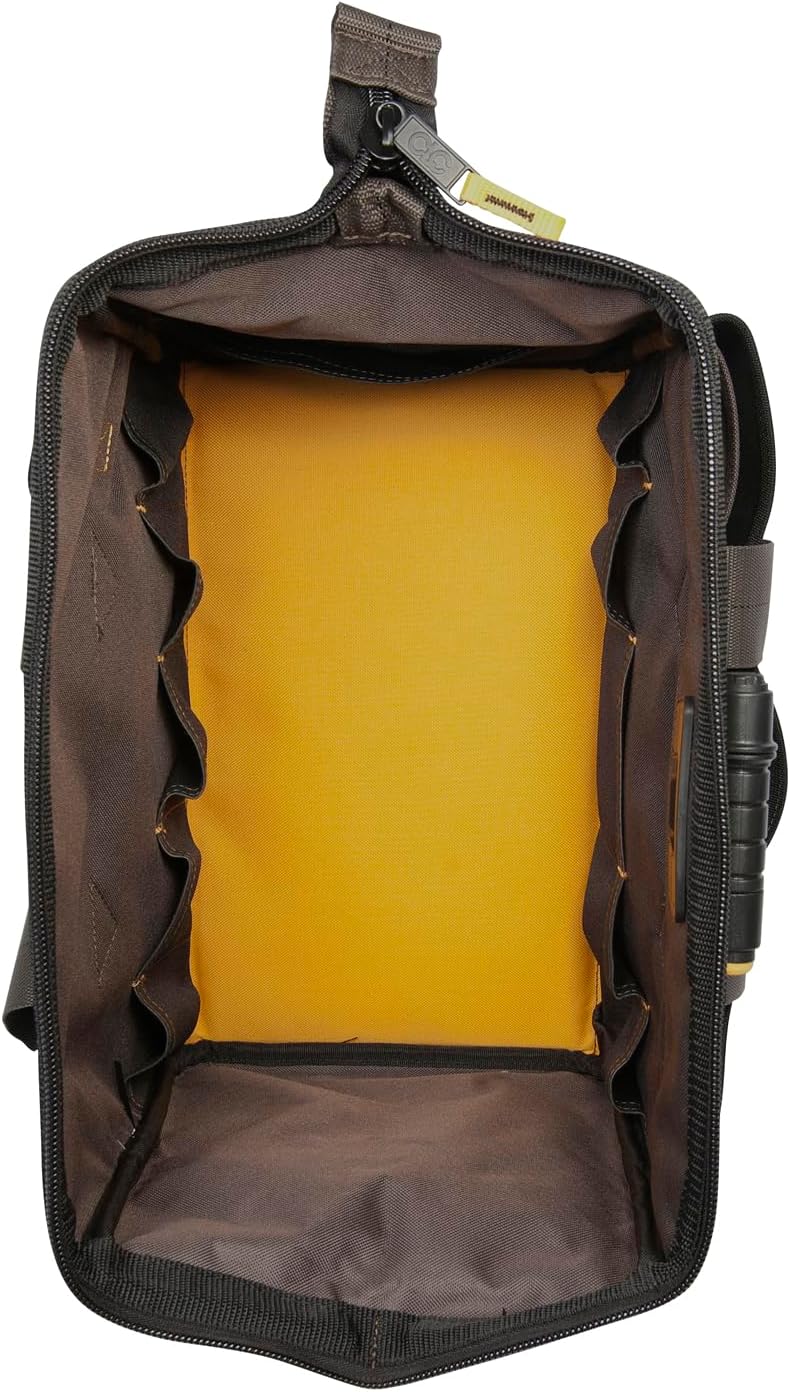 Custom Leathercraft L230 14-Inch 29 Pocket Tech Gear Lighted Big Mouth Tool Bag
