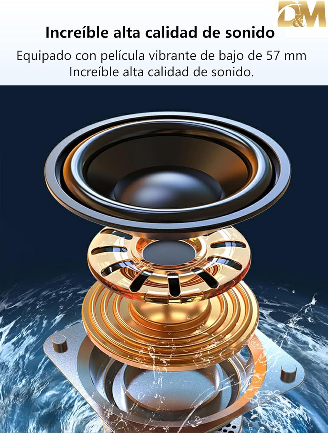 Detailed view of a speaker driver component