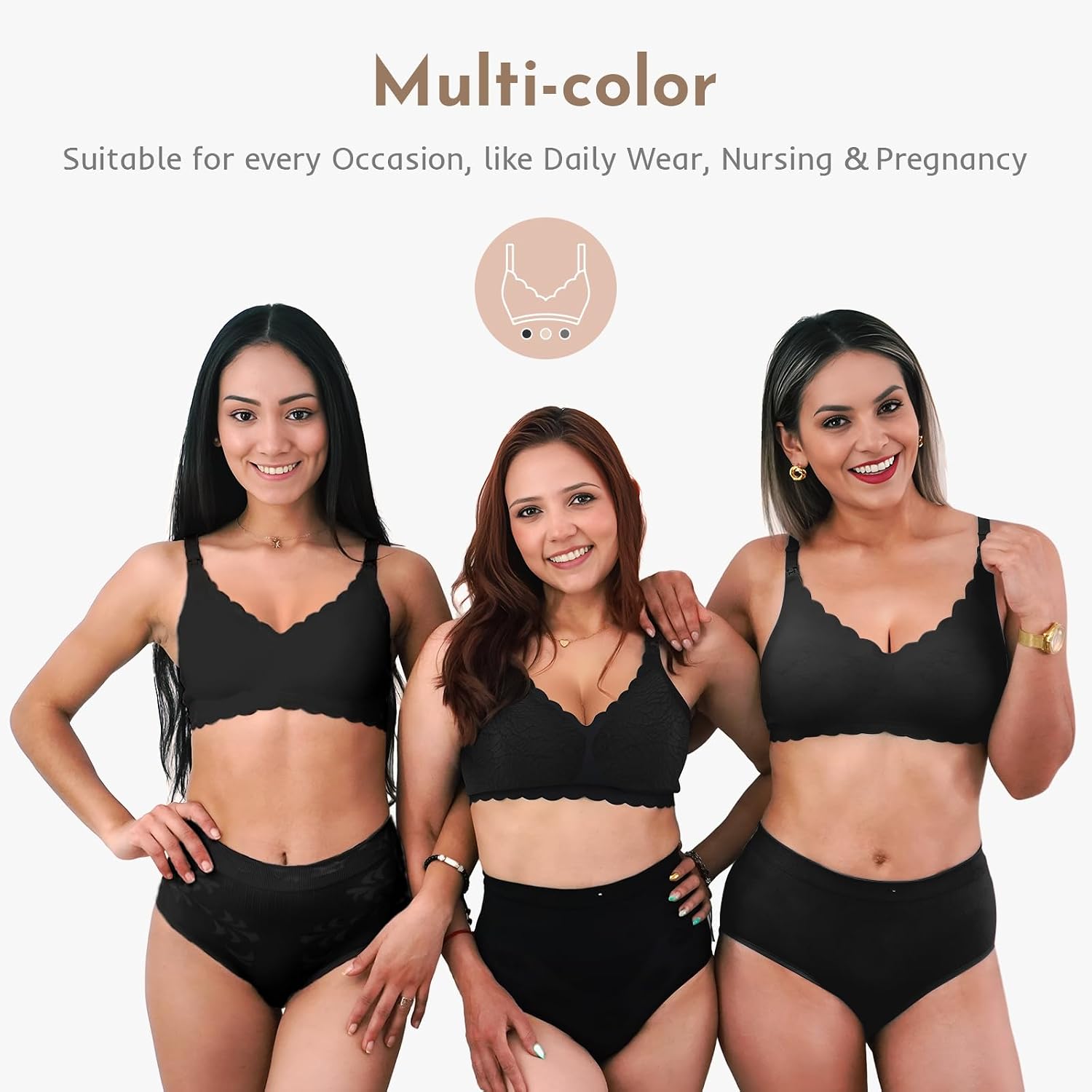 Nursing Bras for Breastfeeding, Seamless Ultra Comfort Maternity Bra, Natural Shape Pregnancy Bras for Women
