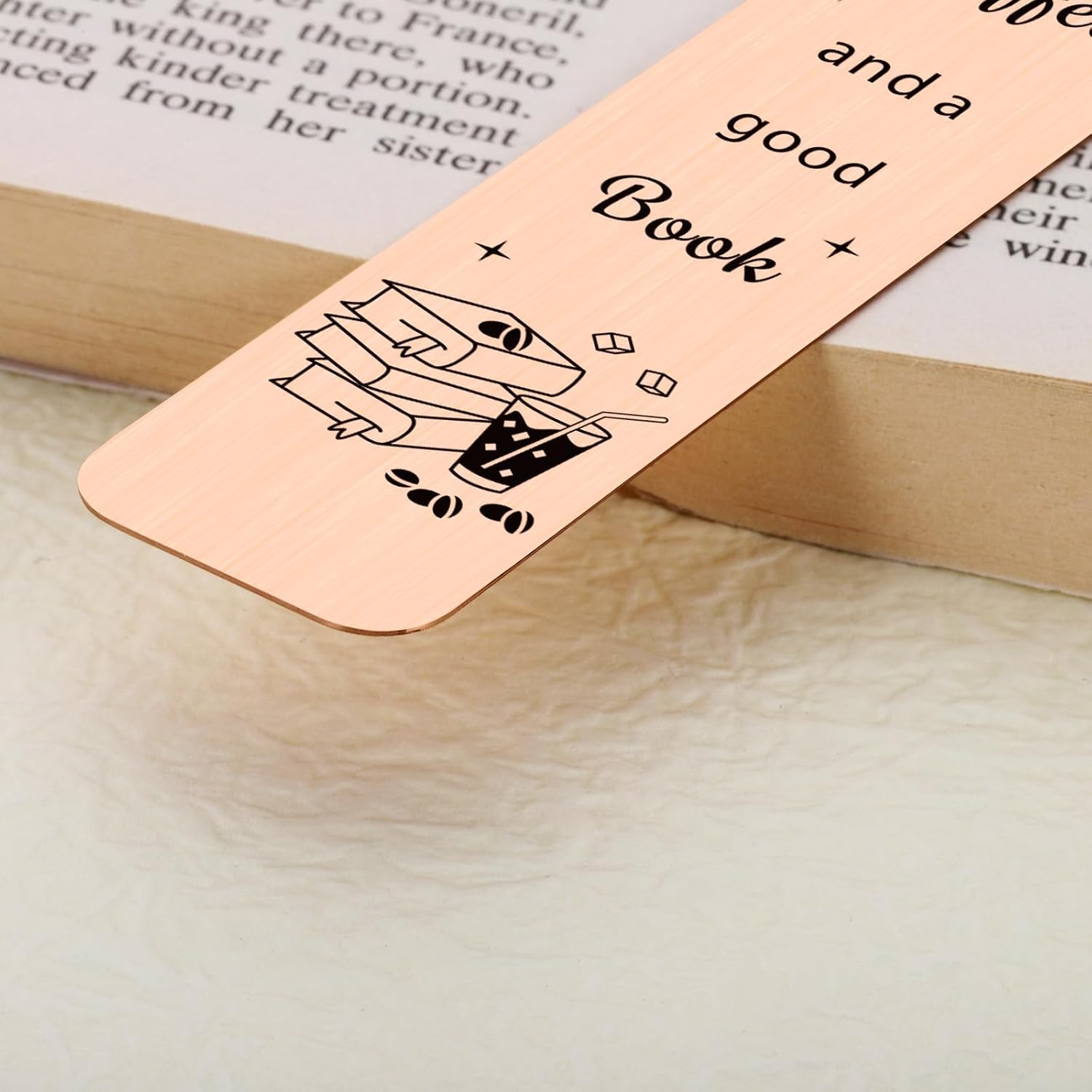 Cute Coffee Bookmarks, Coffee Lovers Gift Ideas, Christmas Bookmark, Stocking Stuffers for Women, Book Accessories, Birthday Gifts for Women Girls, Book Marks for Reading Women, Gifts for Book Lovers