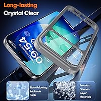 Vista 141 de TAURI Funda magnética 2 en 1 transparente para iPhone 14 Pro, compatible con Magsafe [no amarillenta] con protector de pantalla, protección de grado