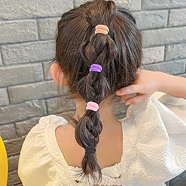 200Pcs Multicolor Baby Hair Ties, 2cm Seamless Cotton Toddler Hair Elastics and Accessories for Kids Girls