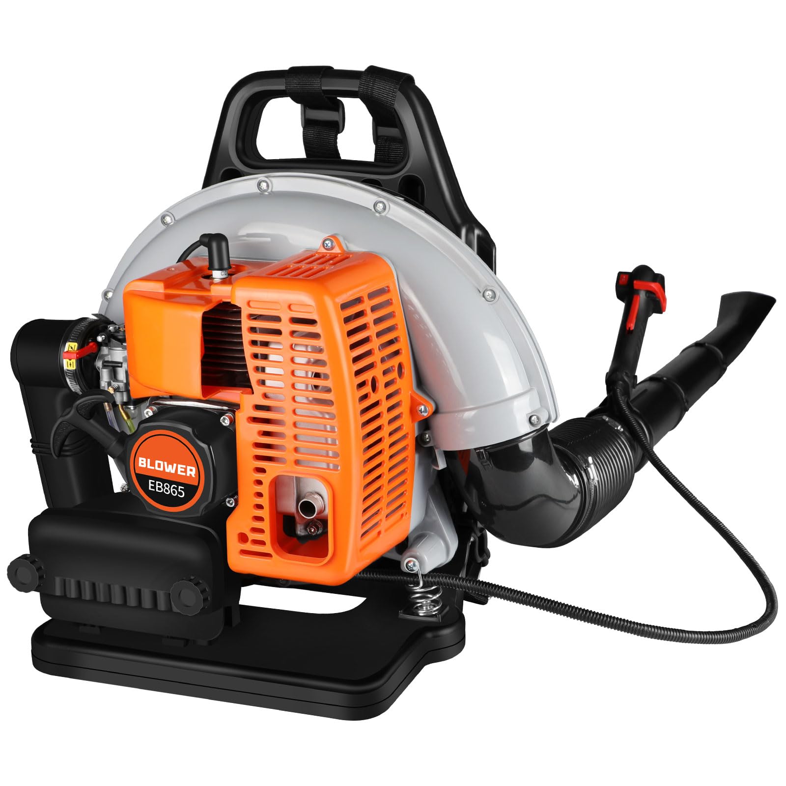 LabTEC Soplador de Hojas 63CC Gasline EB865 para Limpiar terrazas, Hojas, Cortar césped, soplar, triturar, Quitar el Polvo y Quitar la Nieve. ISCC PLUS