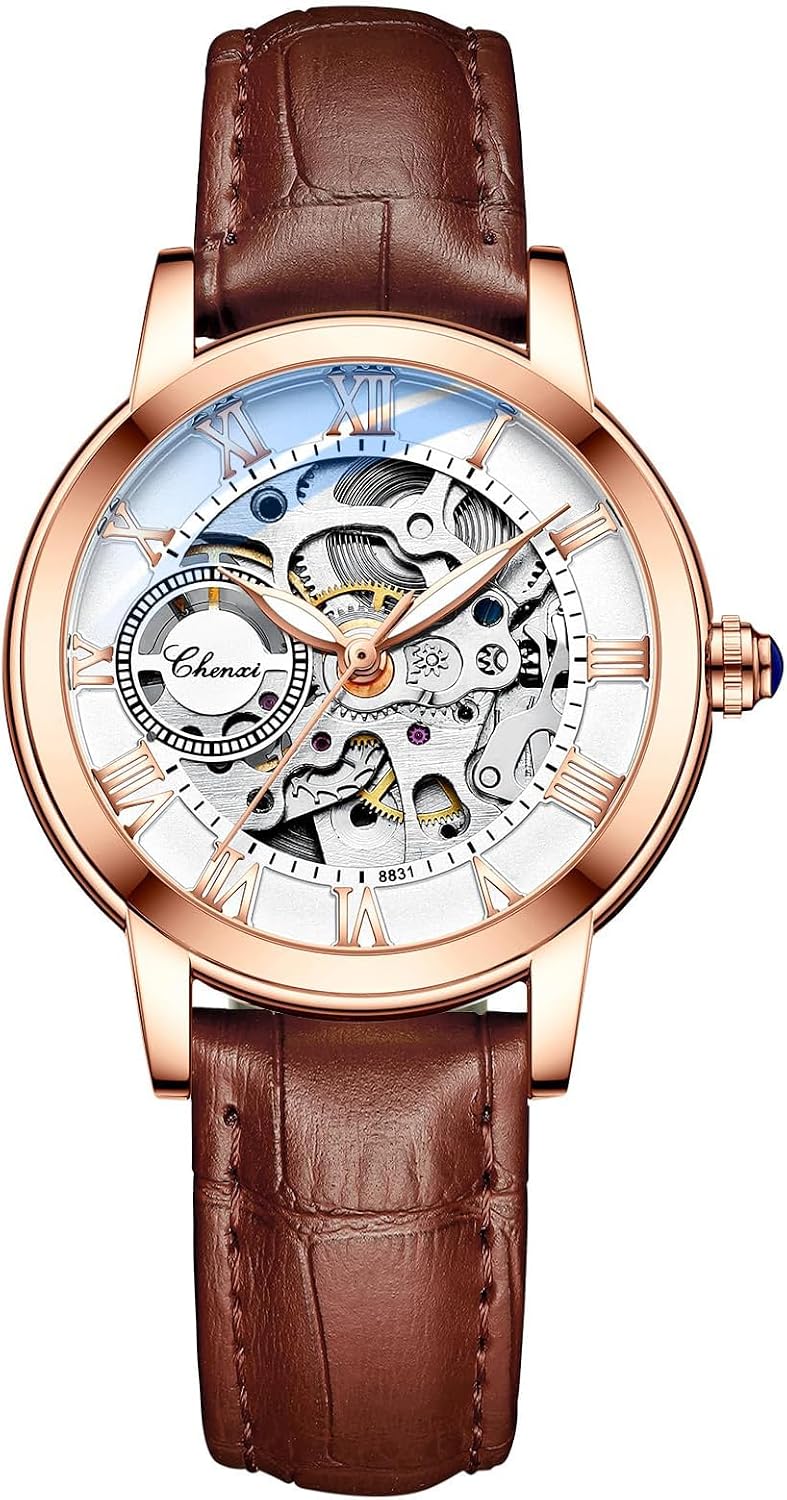 Ladies Watches Analog Quartz Watch for Women Waterproof Women's Wrist Watches Womens Watch with Leather Strap, Jewelry Gift for Wedding Anniversary Birthday
