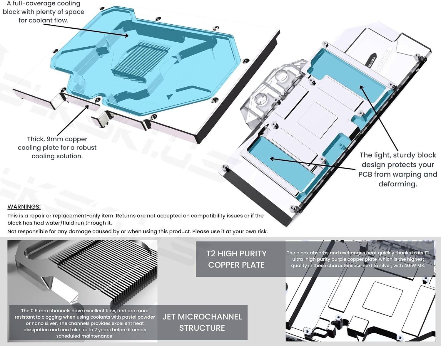 Bykski Full Coverage GPU Water Block and Backplate for GIGABYTE RTX 3060/3060TI (N-GV3060TIGMOC-X-V2) - Image 4
