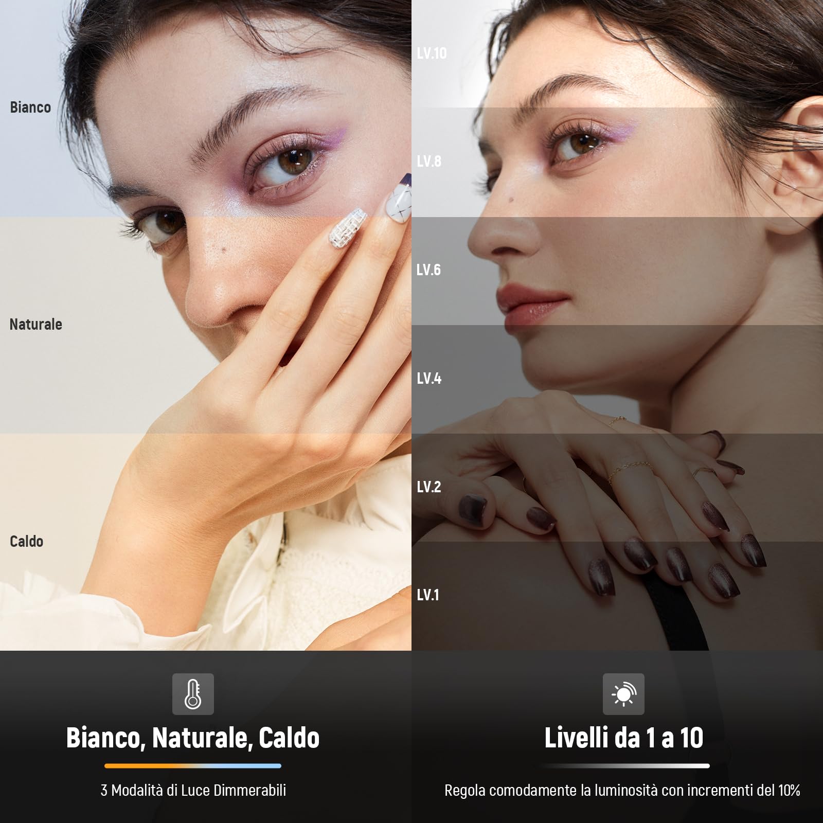 NEEWER BASICS Luce Selfie LED con Clip Compatibile con iPhone, Ricaricabile 2000mAh, Morsetto Telefono e Panno Pulizia, Luce Riempimento per Zoom Videoconferenze Webcam Laptop Riprese Trucco, NL-60AI