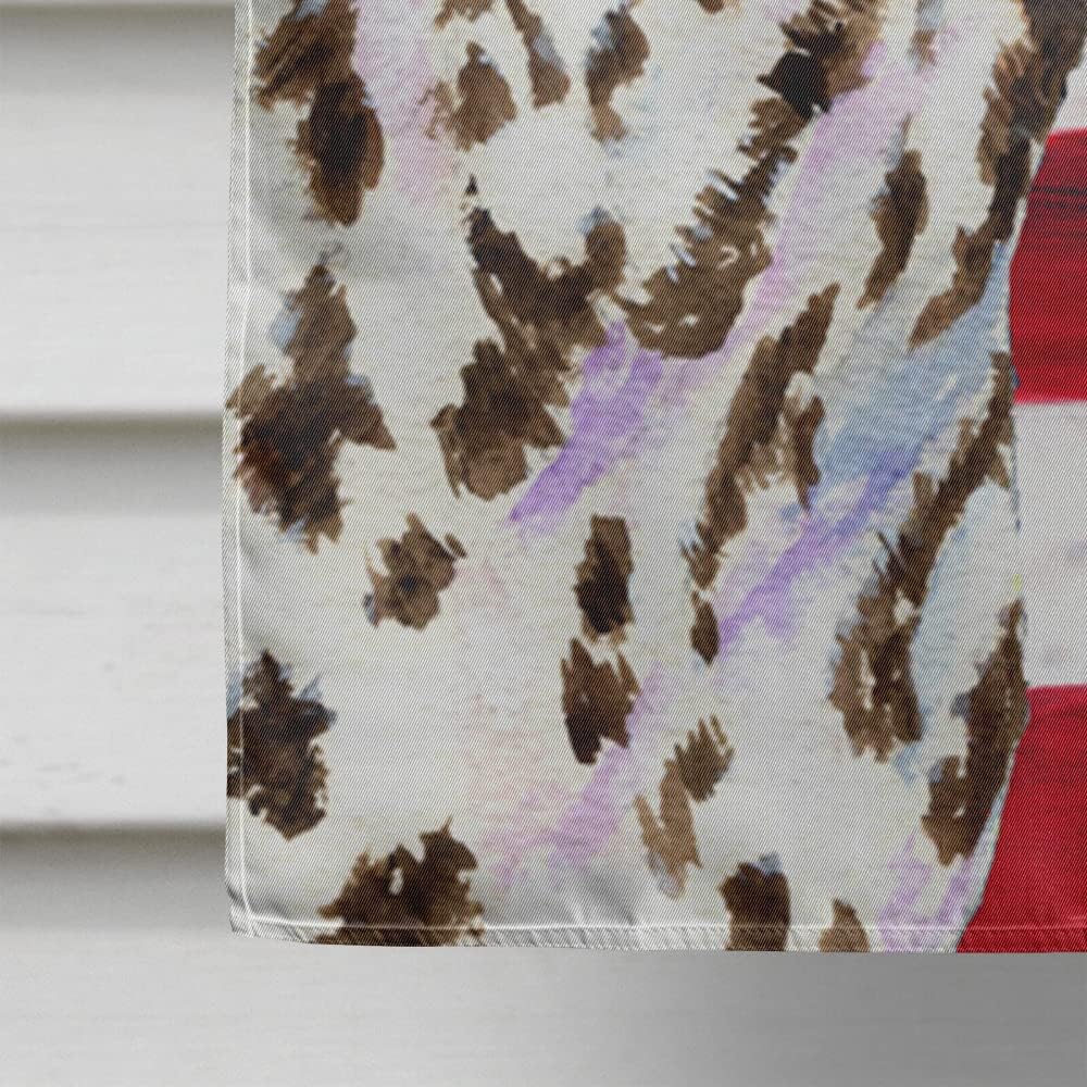Caroline's Treasures SS4225CHF USA American Flag with Dalmatian Flag Canvas, Large, Multicolor