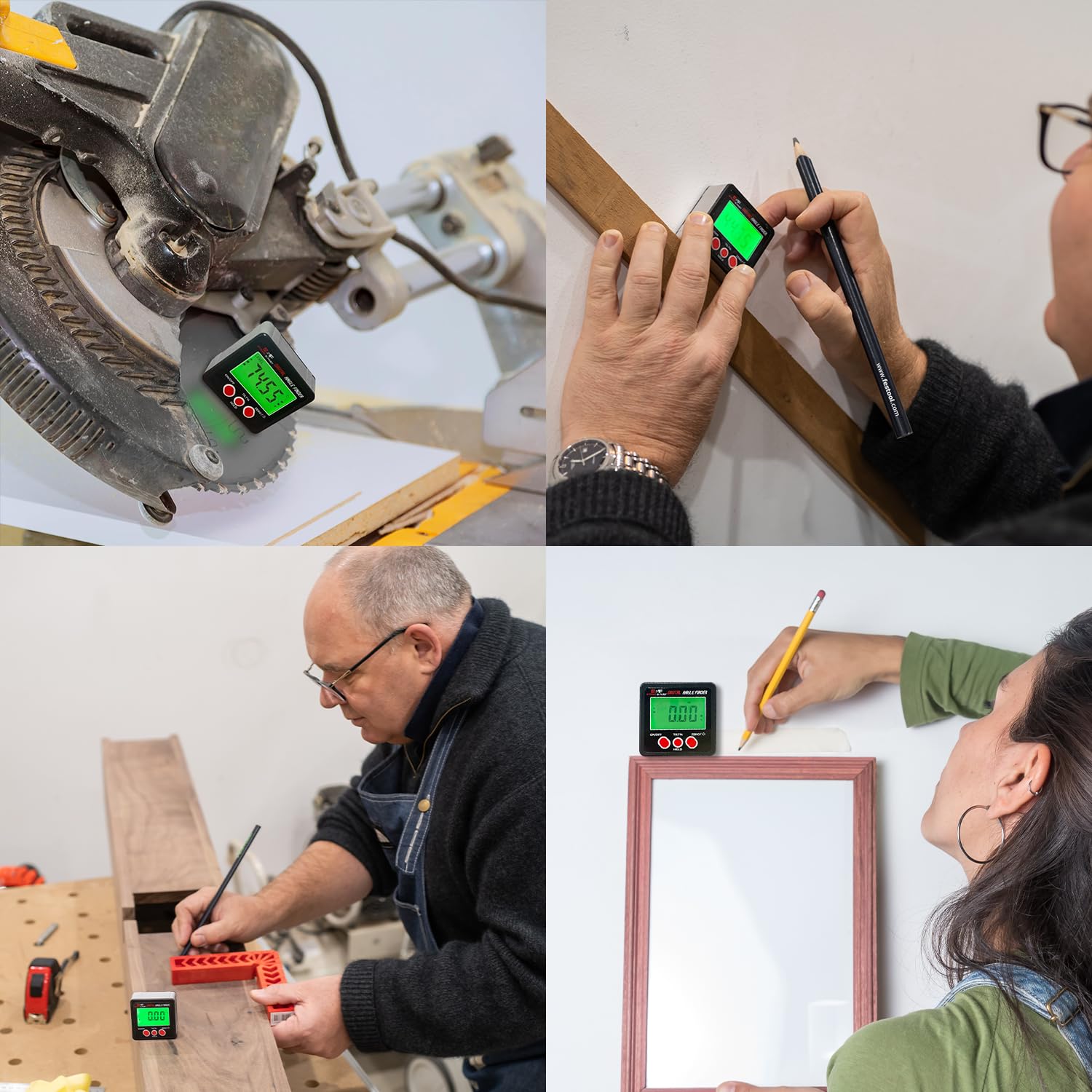 S&F STEAD & FAST Digitaler Winkelsucher Messgerät Magnetischer Winkelmesser Neigungsmesser Winkelwürfel Level Box mit Magnetfuß und Hintergrundbeleuchtung auf Anfrage