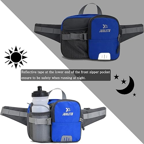 Miniatura 7 de Clape Riñonera con soporte para botella de agua, para senderismo, multiusos, impermeable, para hombres, mujeres, niños, caminar, correr, senderismo,