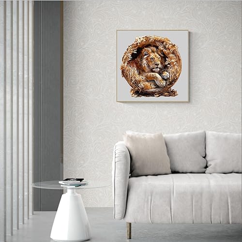 Miniatura 9 de KAAYEE Rompecabezas de madera para adultos, efecto de visión 3D, rompecabezas de madera del rey león, plano, 100 piezas, forma única, rompecabezas