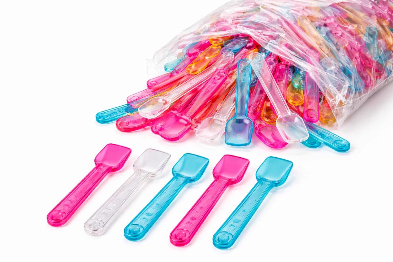 Mehrweg Eislöffel 1 kg bunt sortiert – Eisspaten 10 cm – ideal für Eis, Slush, Desserts, Gastronomie & Party
