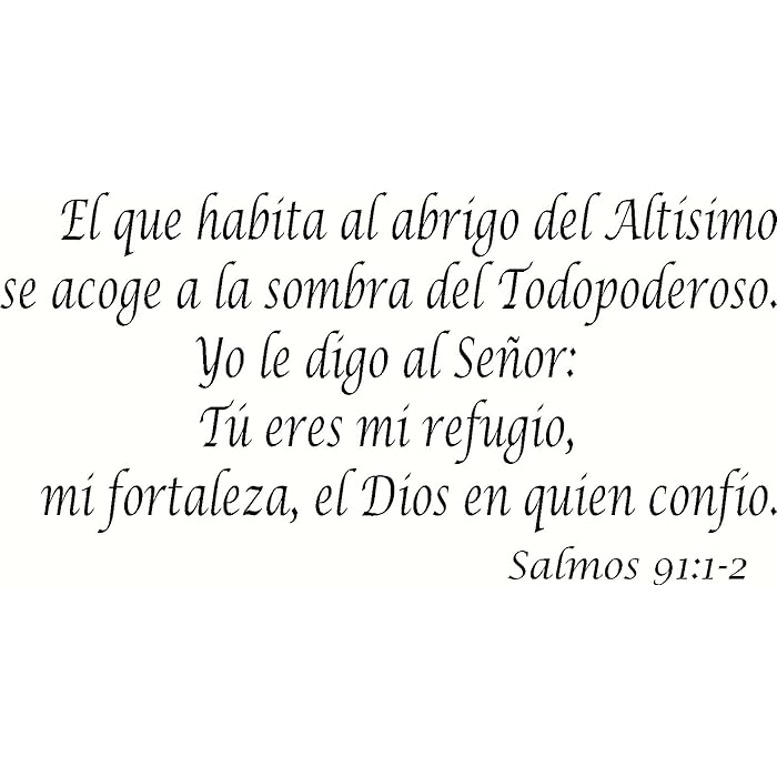 Buy Salmos 9112 Pared Arte, El Que Habita Al Abrigo Del Altísimo Se