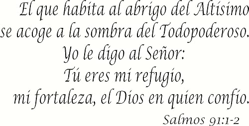 Salmos 911-2 Pared Arte El Que Habita Al Abrigo Del Altísimo Se Acoge a La Sombra Del Todopoderoso Yo Le Digo Al Señor Tú Eres Mi Refugio Mi
