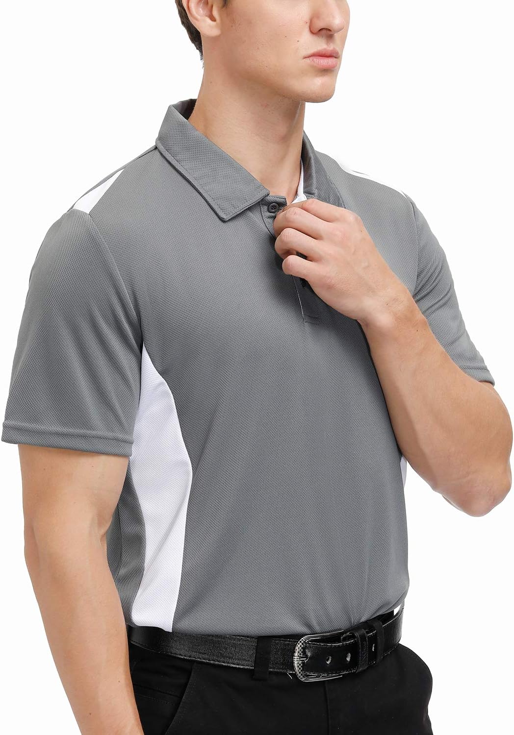 MOHEEN Men's Moisture-Wicking Golf Polo Shirts - Sun Protection Dry Fit M-7XL - Image 2