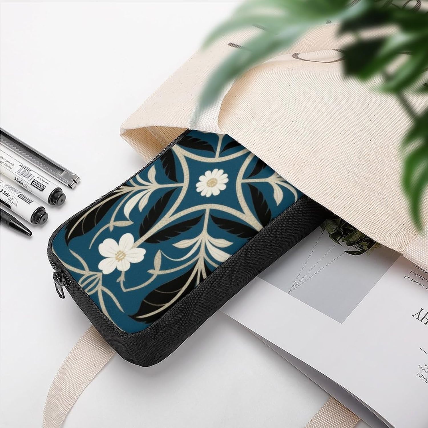 Colorful Prints Pencil Pouch Large Capacity Pencil Case image 5