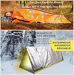 Sac de couchage d'urgence, 84"X36" sacs de couchage d'urgence étanches pour survie, couverture de survie de poche, sac bivy thermique pour camping en plein air, randonnée