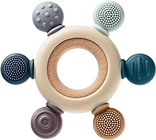 Baby Teething Toys for 0-6 6-12 Months, BPA Free Teether Sensory Toys for Babies 0 3 6 9 12 18 Months, Newborn Infant Toys...