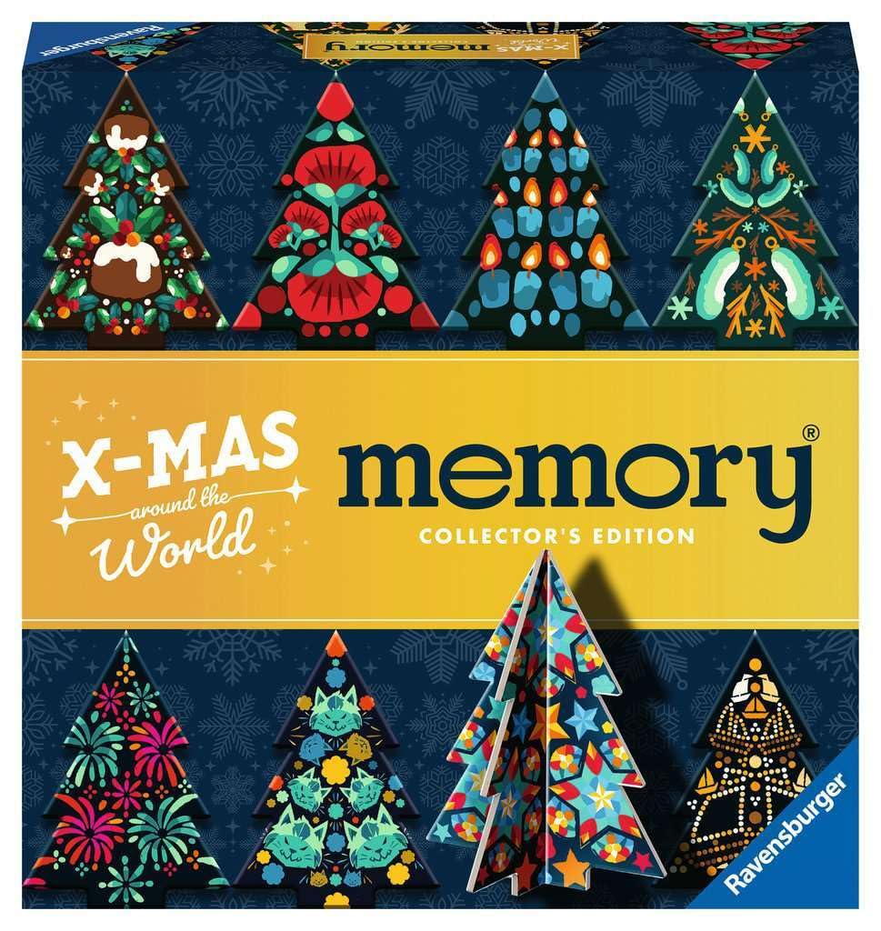 Ravensburger 22350 Collector's Memory® Weihnachten - Das weltbekannte Gedächtnisspiel für 2 bis 8 Spieler ab 6 Jahren mit formgestanzten Weihnachtsbäumen zum Aufstellen