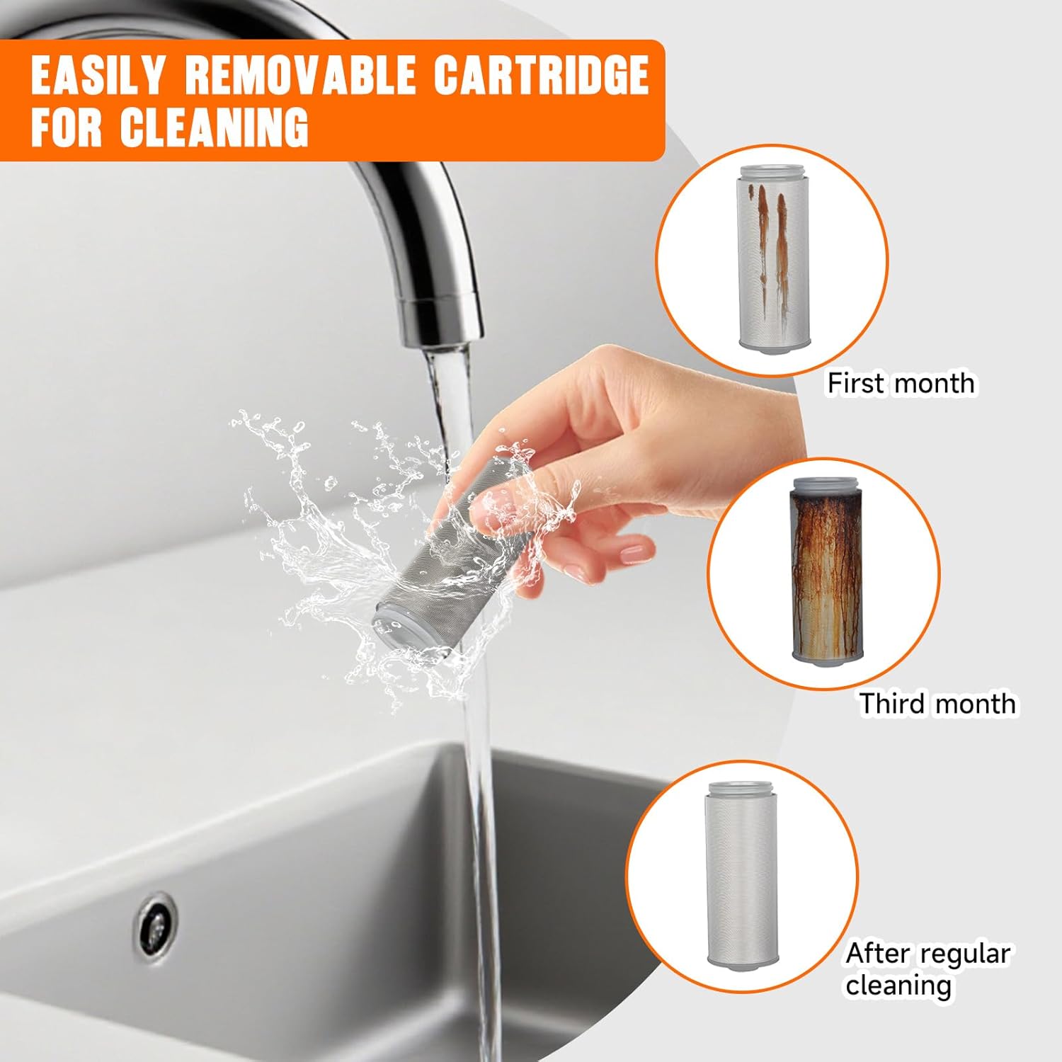 40 Micron Brass Sediment Filter, Reusable Sediment Water Filter for Washing Machine, Shower,Gardens, Well Water Traps Sand Particles, Rust, and Copper Shavings (Brass)