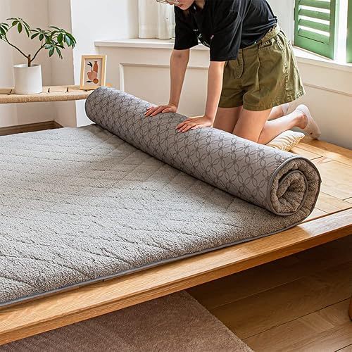 Miniatura 3 de Colchón futón portátil que mantiene el calor colchón japonés enrollable cubrecolchón plegable tatami tapete tatami con almohadilla elástica