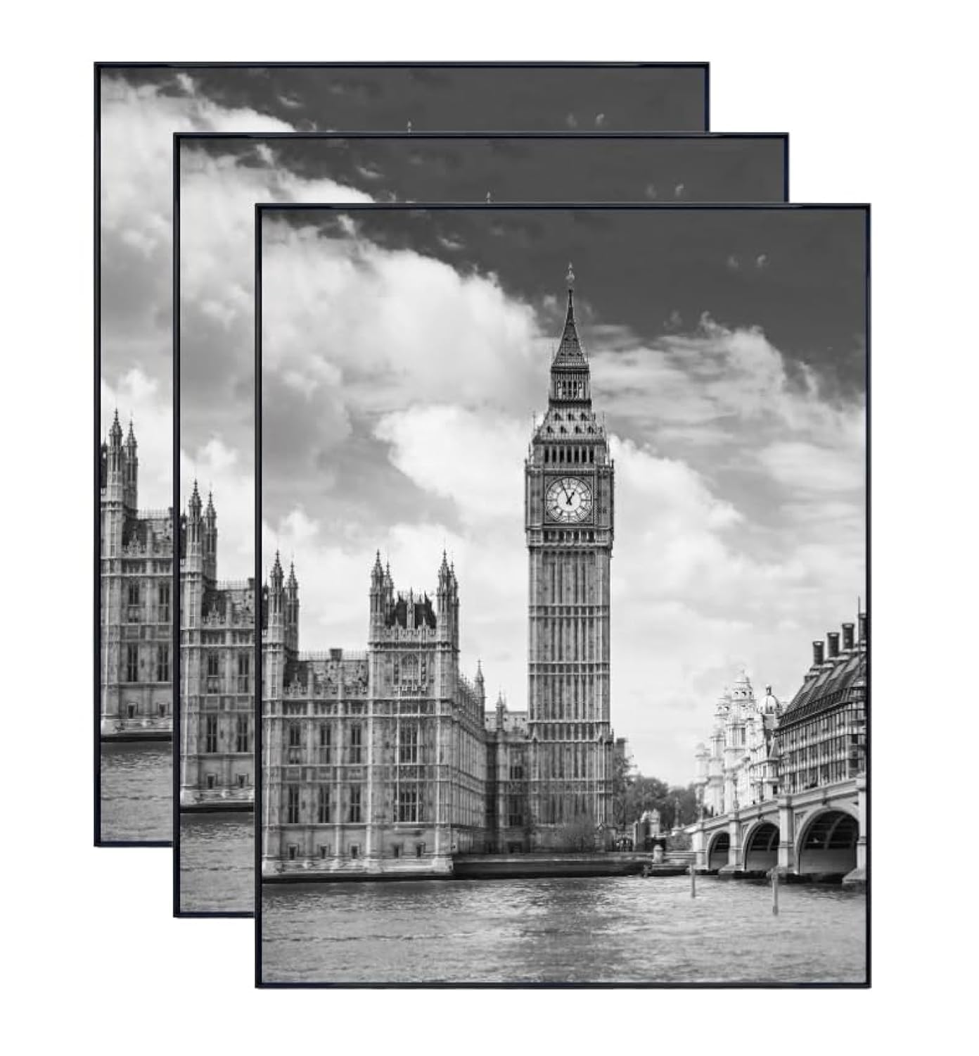 Photo 1 of GOmaize Front Loading Black Picture Frame 11x14 Set of 3 Wall and Table Mounting