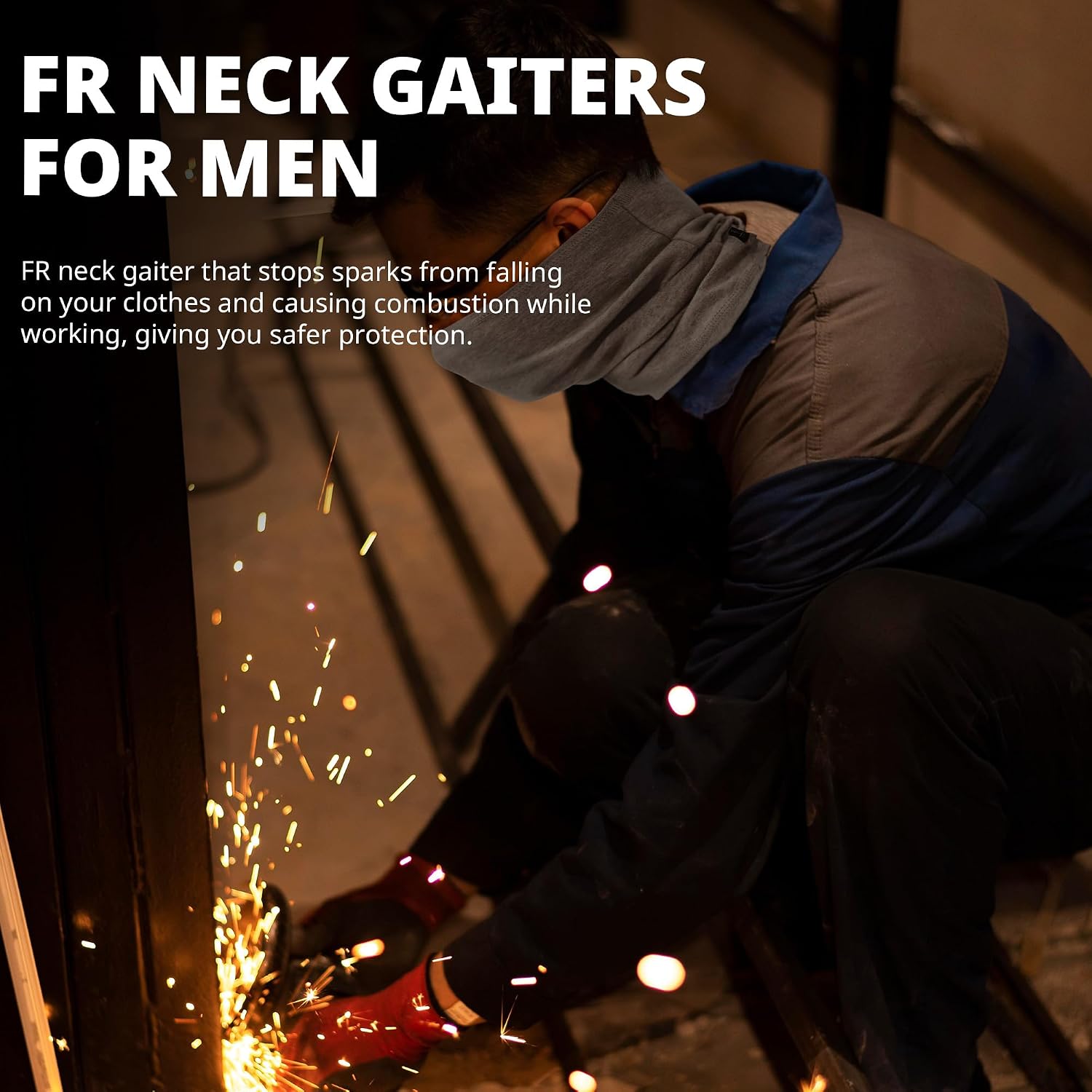 Mnauils FR Flame Resistant Face Mask 7oz FR Neck Gaiter NFPA2112 CAT2 for Welding Army Military Working