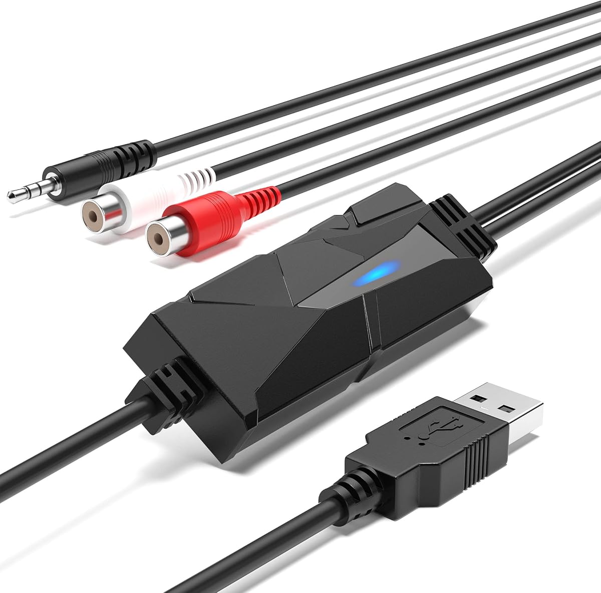 Dispositivo de captura de audio USB DigitalLife AuralynX | Convierta cintas de casete a MP3, RCA y entrada de 3,5 mm, compatible con Windows, Mac y Linux, para creadores de contenido y educadores (paquete de 1)