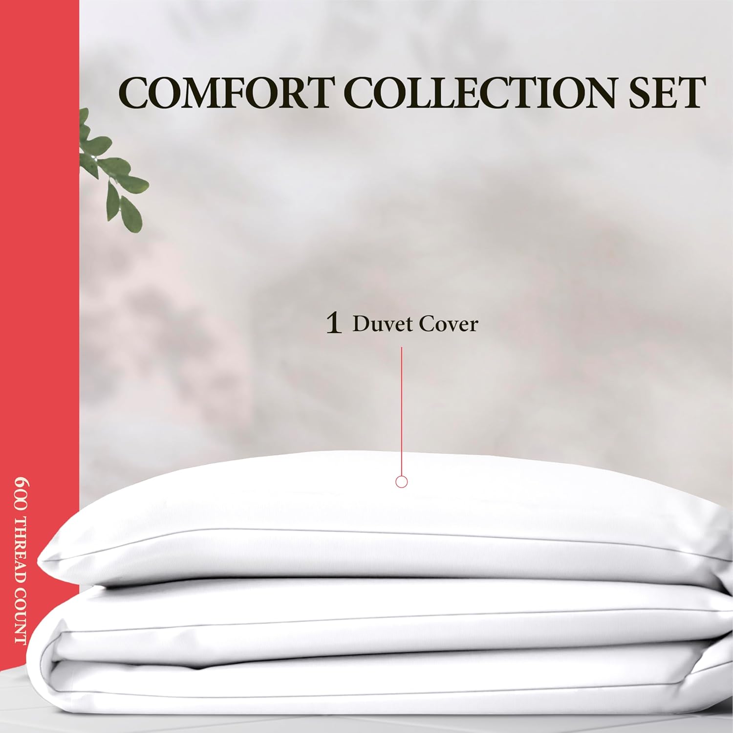 Ashton Sheets 100% Egyptian Cotton Duvet Cover Queen Size - Luxury 600 Thread Count Queen Duvet Cover (1 PC, White), Soft, Cooling Sateen Weave Comforter Cover with Zipper Closure & 7 Corner Ties - Image 3