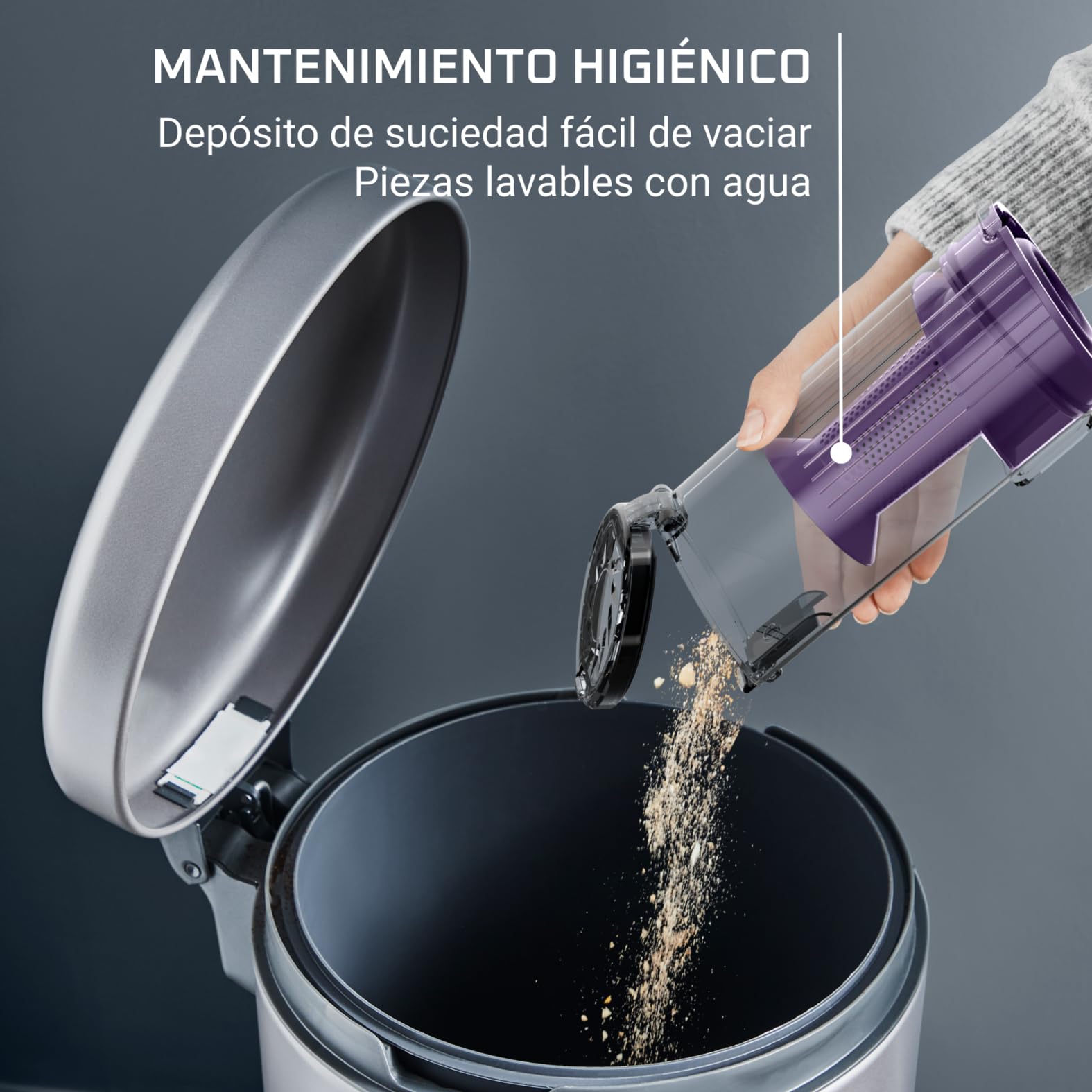 Rowenta X-Pert 7.60 – Aspiradora escoba sin cable, 140 W, 45 min de autonomía, ligera y versátil, cepillo motorizado con LED, accesorio para ranuras y sofás, base de carga, RH6A35 (Reacondicionado)