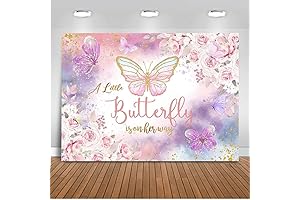 Mocsicka Butterfly Baby Shower Backdrop
