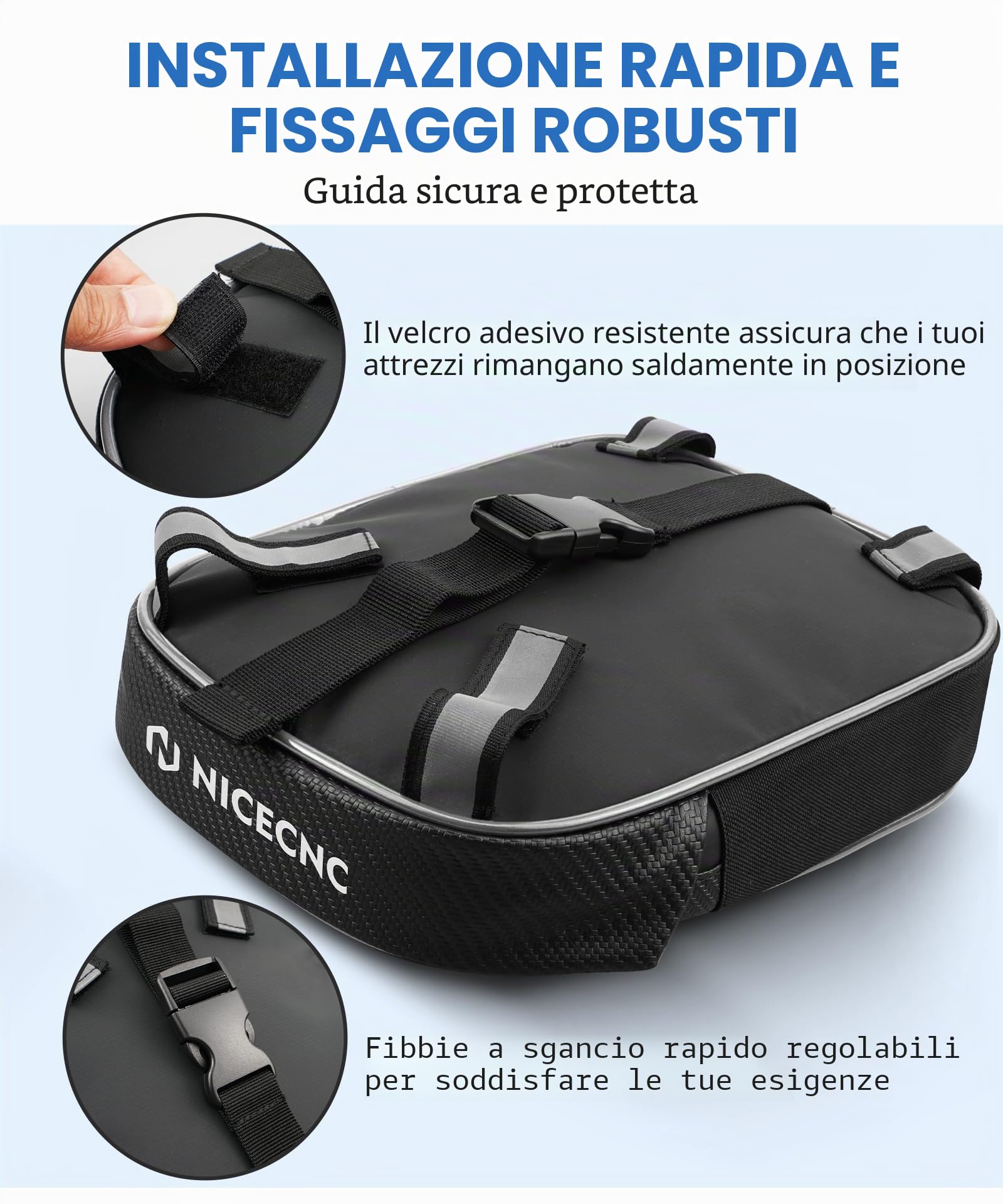 NICECNC Borsa posteriore per telaio moto R1200GS R1250GS, Borsa portapacchi impermeabile per moto Borsa porta attrezzi compatible with BMW R1200GS LC Adventure 2014-2022 R1250GS Adventure 2019-2022