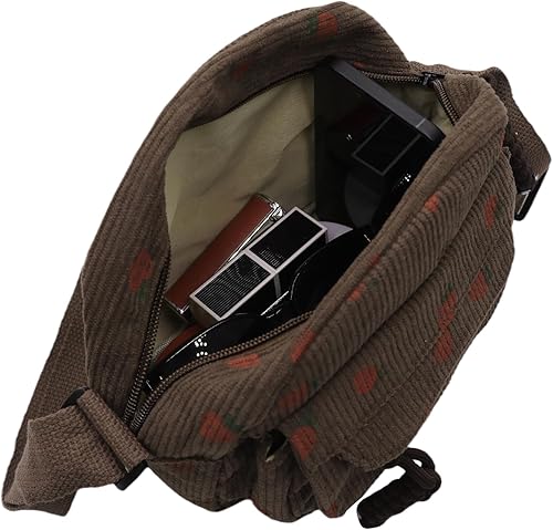 Miniatura 39 de Bolso cruzado de pana de fresa para mujeres y niñas, bonito bolso de mano con diseño de fresa, bolso de mensajero pequeño, bolso de hombro