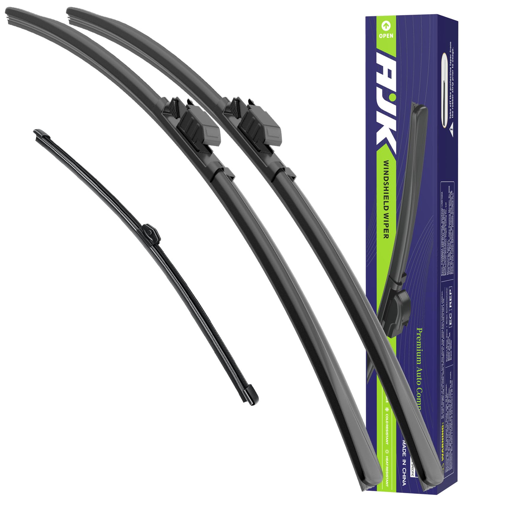 AJK Front and Rear Wiper Blade for BMW X2 2018 2019 2020 2021 2022 2023, Original Equipment Replacement Back Window Windshield Wipers, Vehicle