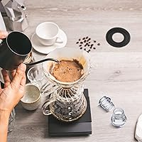 Vista 5 de Eaasty 2 juegos de piezas de percolador de café de plástico de repuesto con anillos de arandela compatibles con Farberware transparente de reemplazo