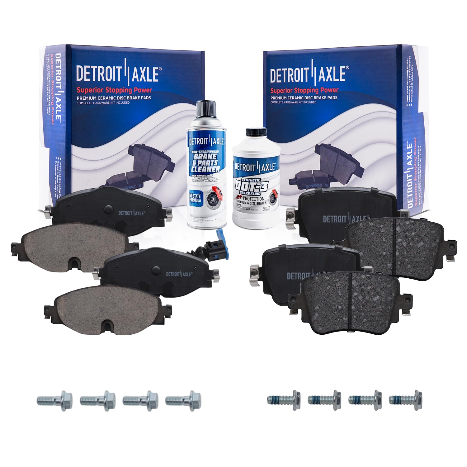 Detroit Axle - Brake Pads for Volkswagen Golf Alltrack Sportwagen GTI