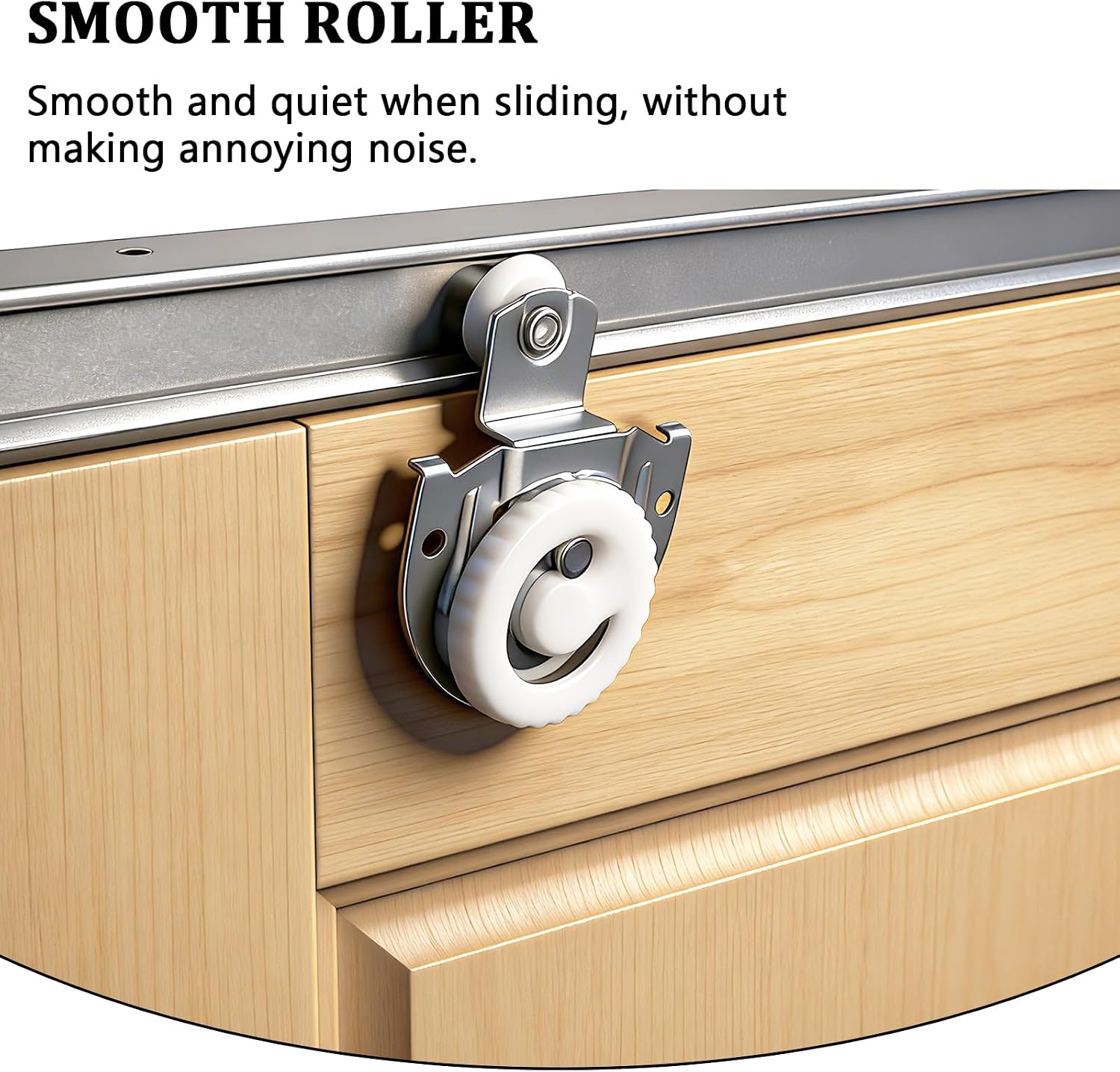 4PCS Closet Door Roller Kit, Sliding Closet Door Hardware Top-Roller image 4