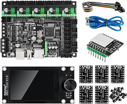 Makerbase MKS Robin Nano V3.1 32Bit 168 Mhz 3D Printer Control Board Motherboard Mainboard Replacement Parts TFT Touch Screen V2 USB Printing Ender 3 Marlin 2.x Klipper TMC2209 WiFi Module