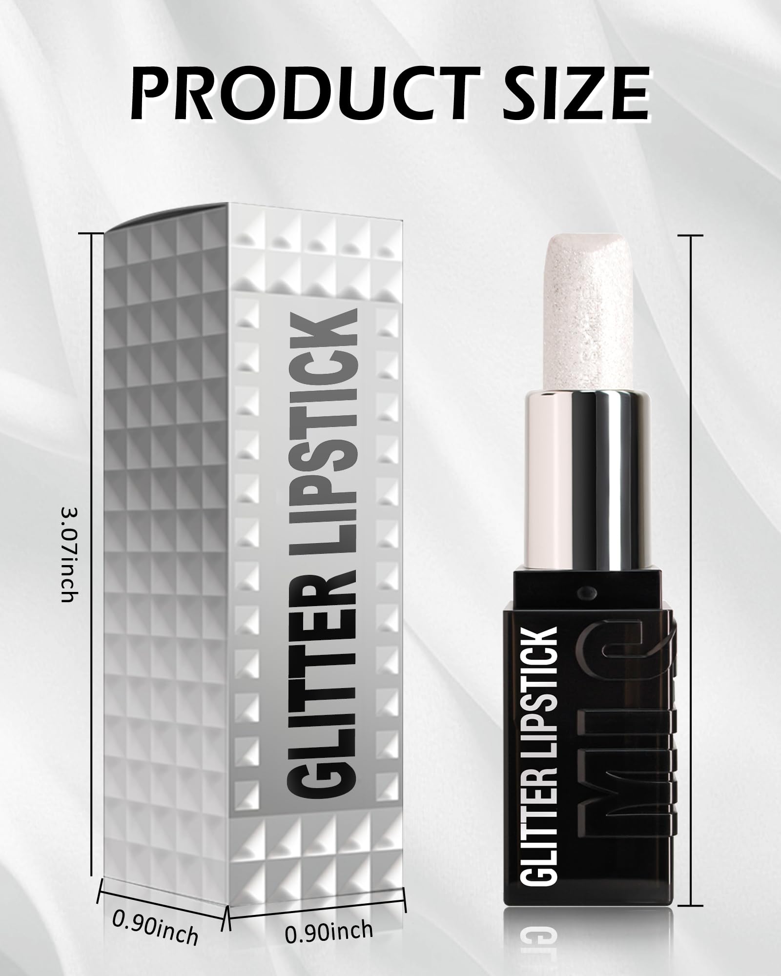 Lápiz labial mate con purpurina de diamantes, de larga duración, impermeable, rojo rubí, metálico, brillante, alto pigmento, antiadherente, brillo de labios, brillo de labios de cobertura completa, 7