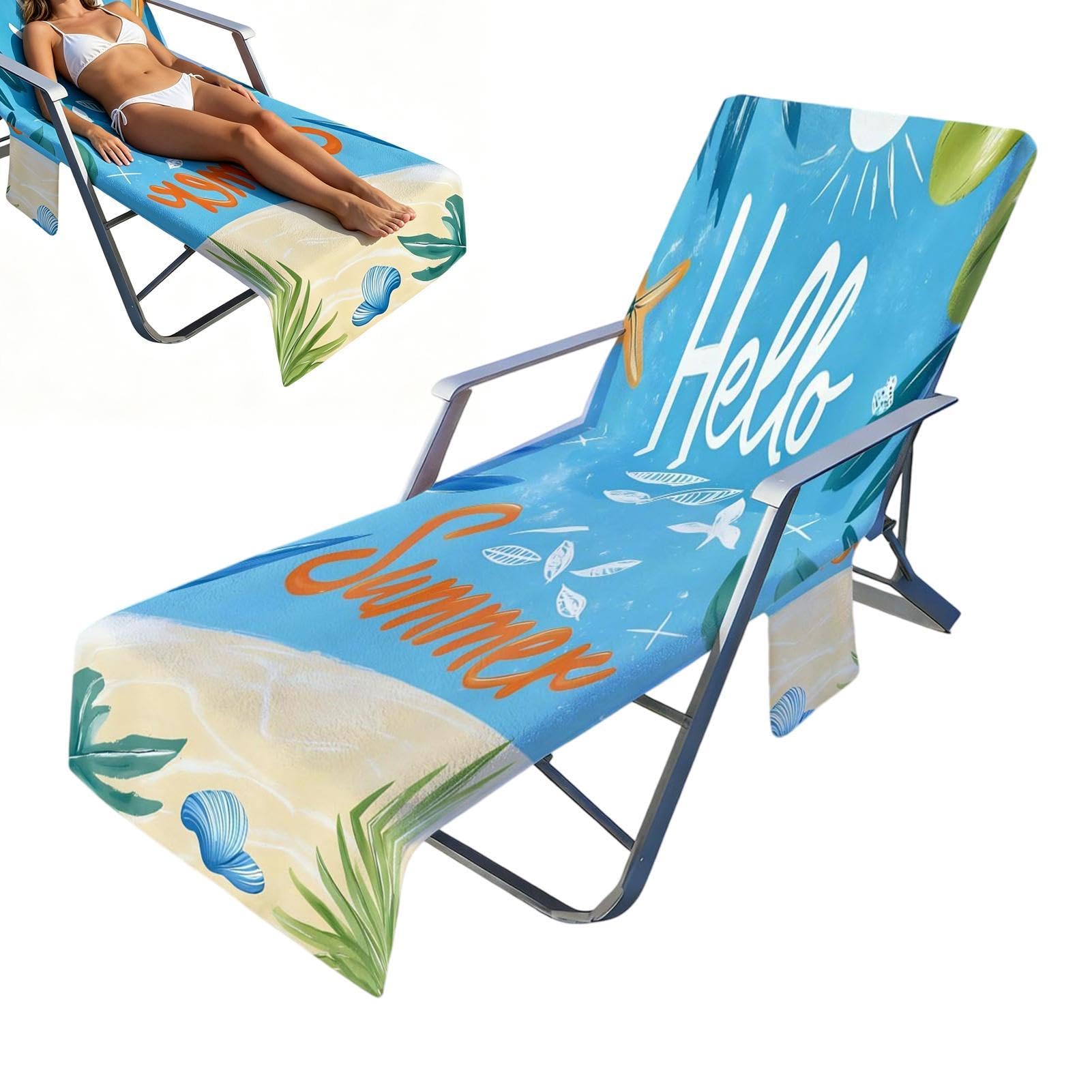 Leżak Plażowy 210 x 75 cm z mikrofibry szybkoschnący i chłonny