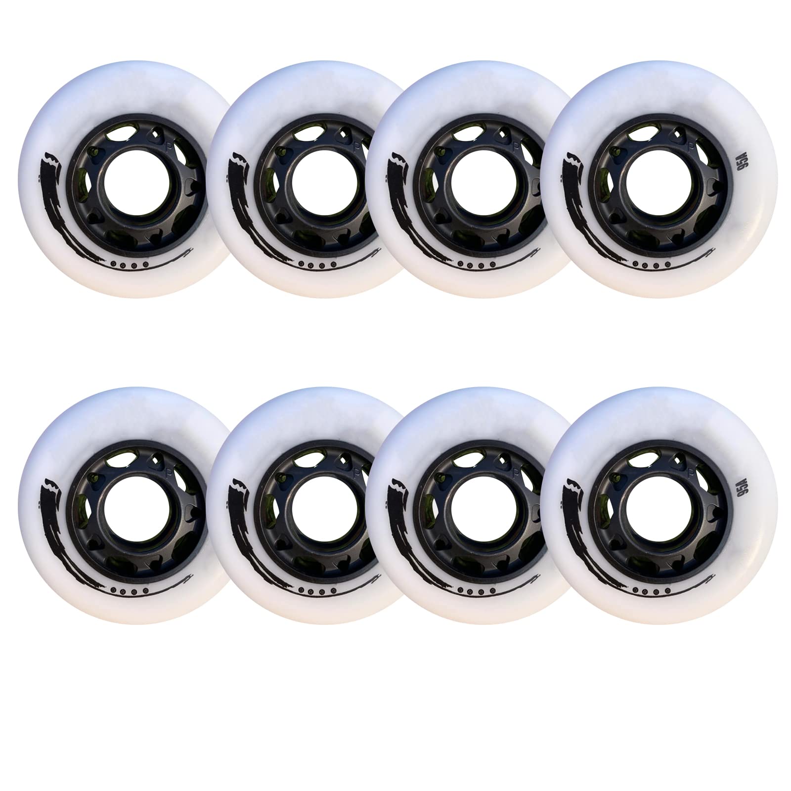 Genérico Ruedas para Patines en Línea Interior Exterior Ruedas de Repuesto 95A 72 mm 76 mm 80 mm Rueda de Repuesto de Poliuretano Sin Rodamientos Paquete de 8