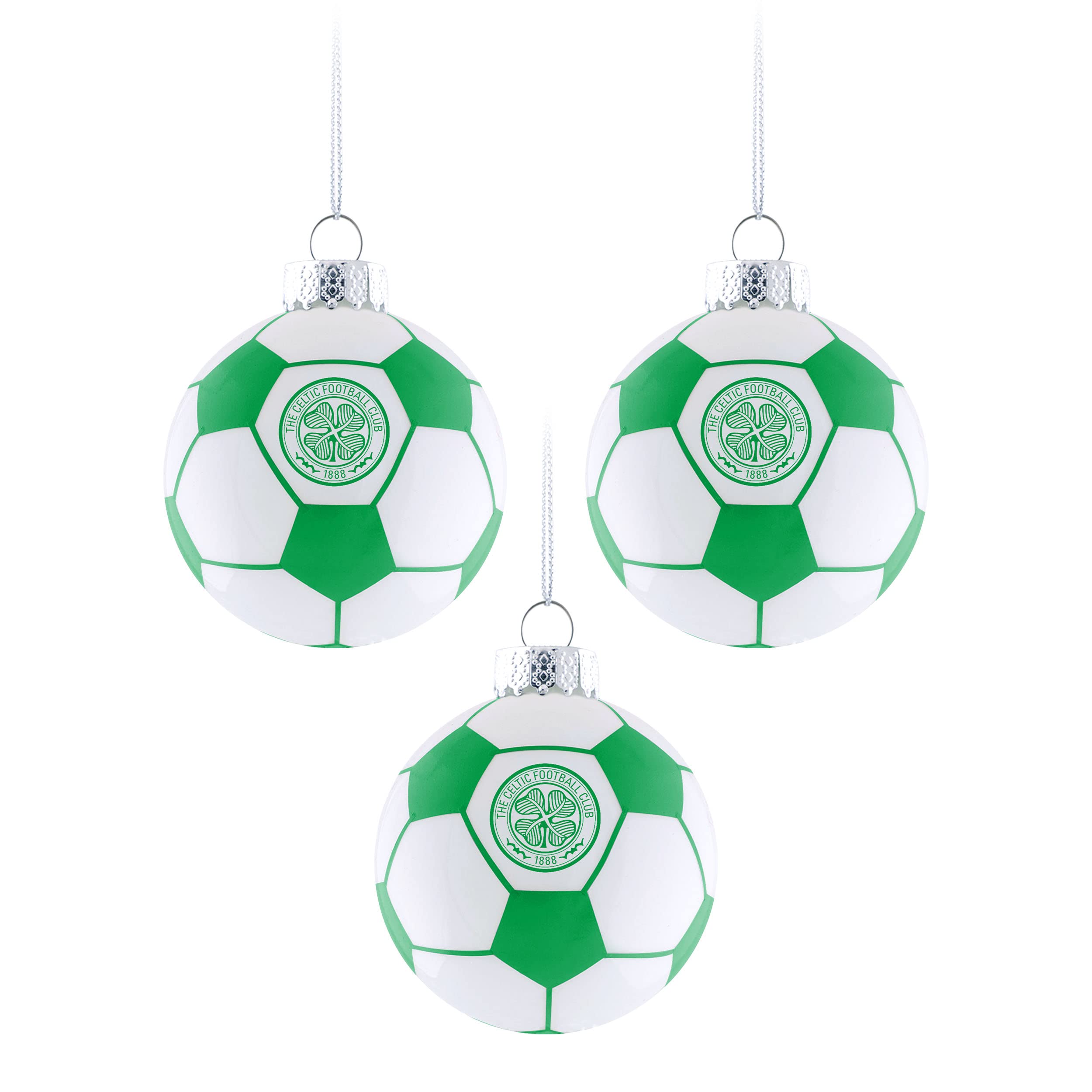 Foco Celtic Scottish Premiership Spl Football Fan Christmas Tree Haning Ornament 3 Pack Cetlic Baubles