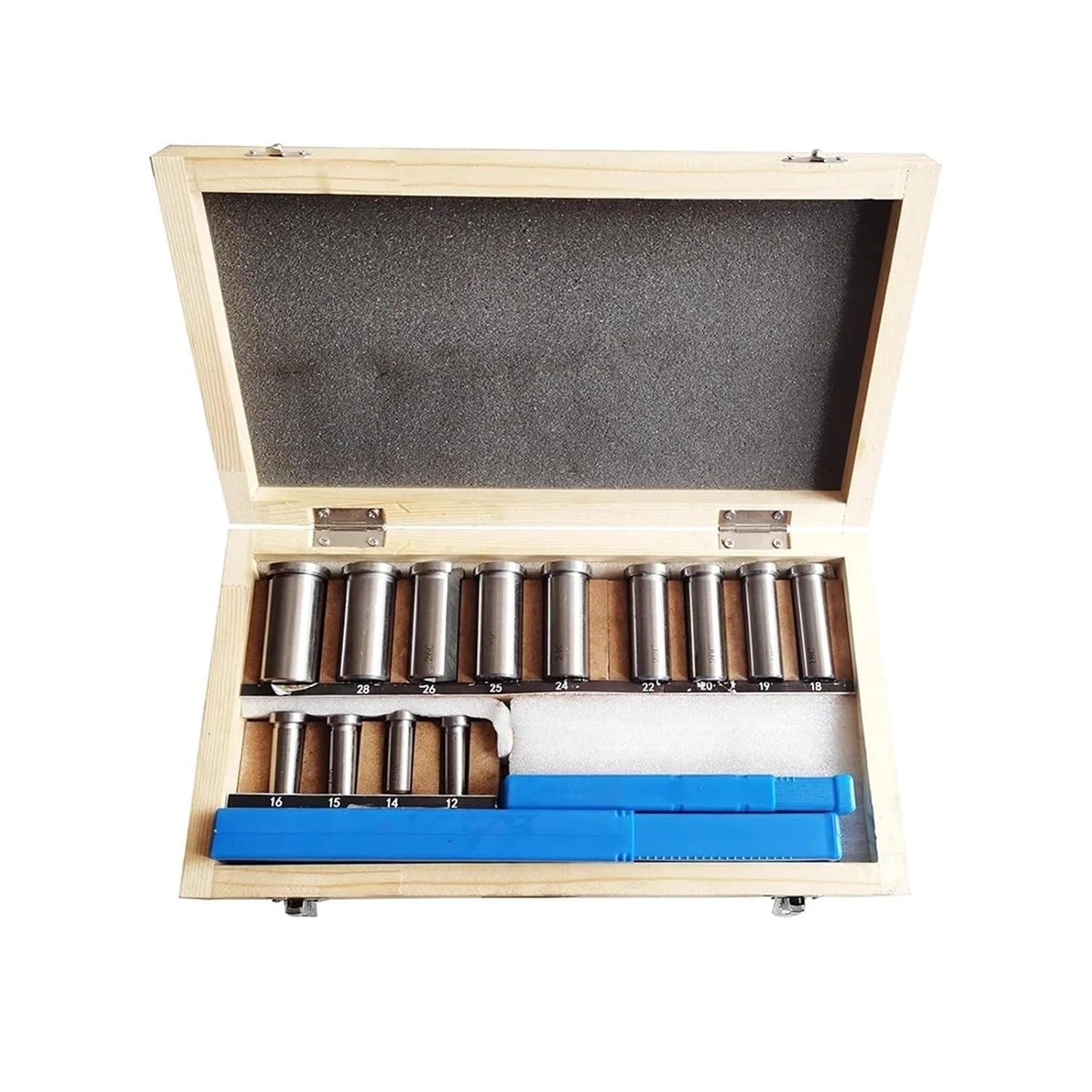 22pcs Metric System Keyway Broach Set, Bushing Shim Set 12-30 HSS Keyway Tool Knife for CNC Machine Heat Resistance