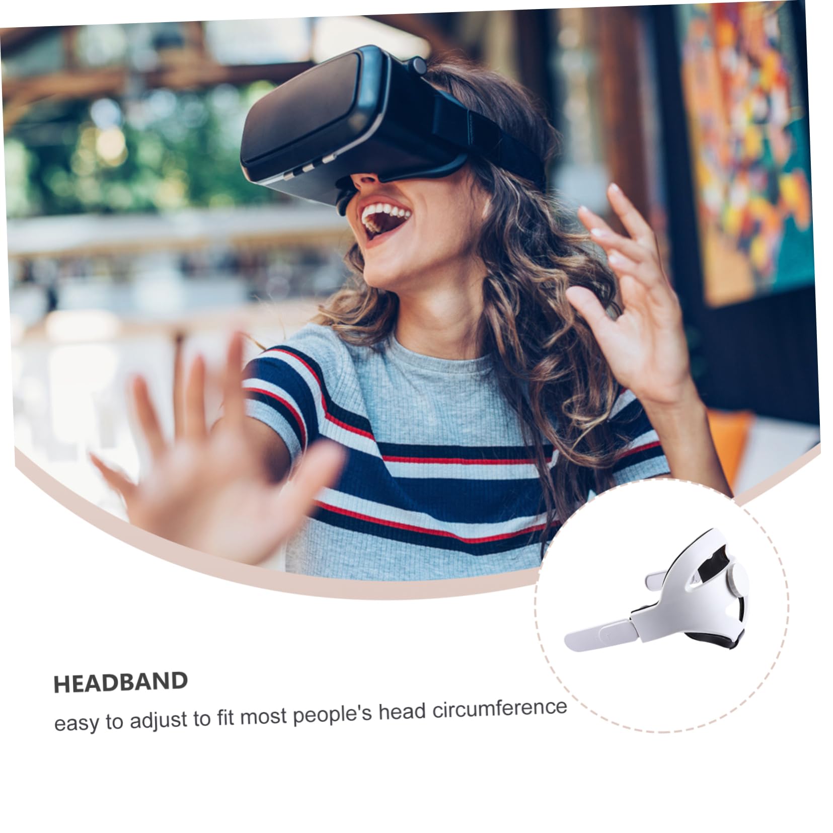 Soporte Ajustable para Auriculares VR Correa Ergonomica Compatible Estabilidad Material Resistente y Duradero para Presión Facial