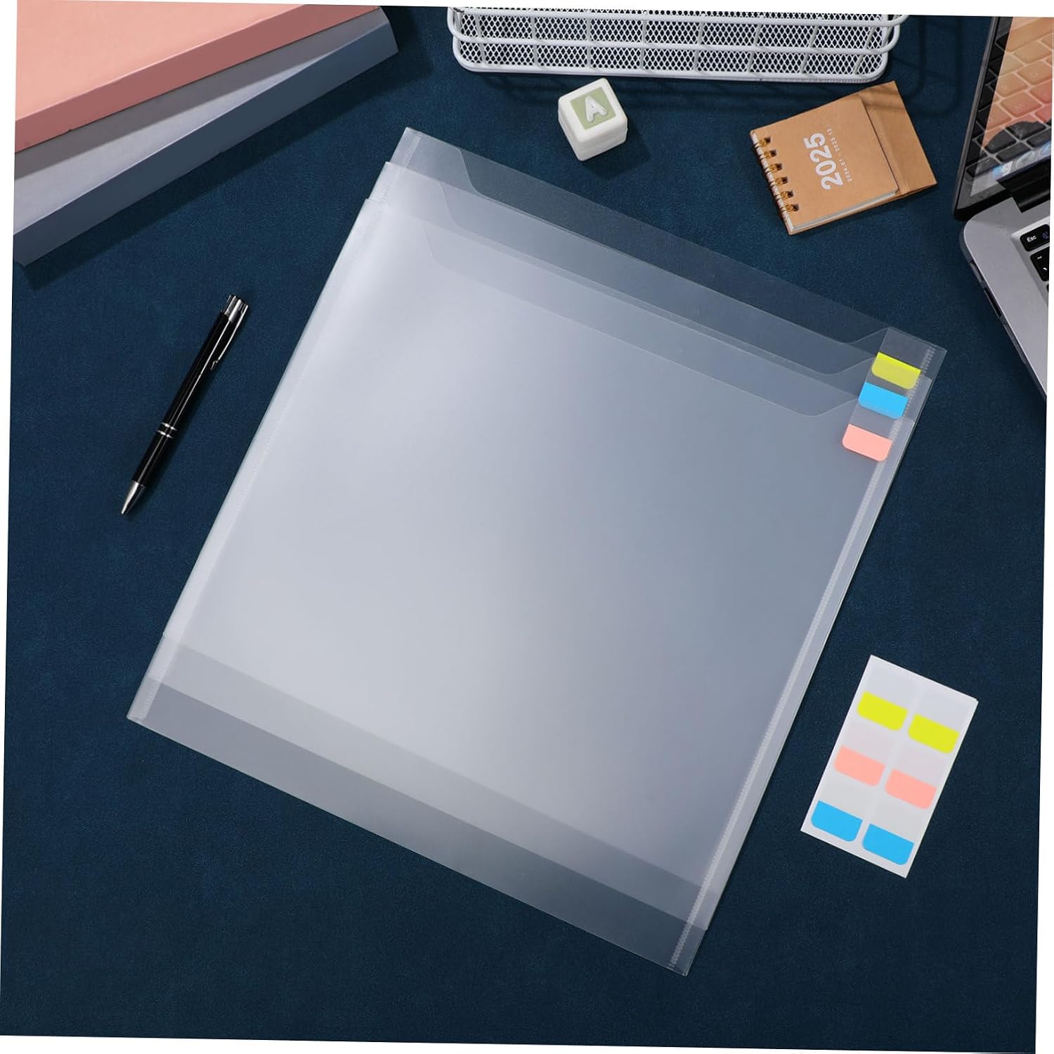 36pcs Scrapbook Paper Organizer: Plastic Document Expanding Folder with Label Window for Office School and Home Organization